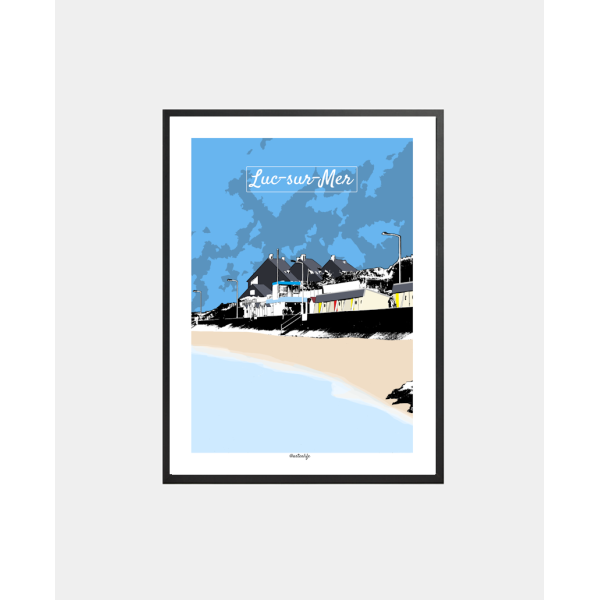 Affiche Plage (Luc-sur-Mer, Côte de Nacre)