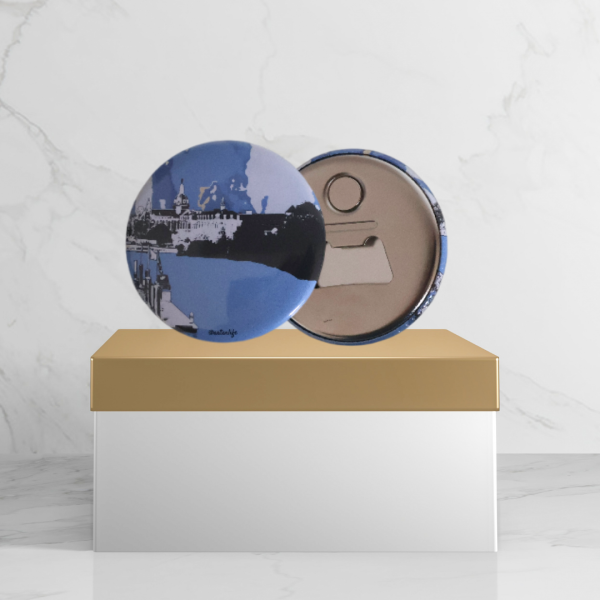 Magnet-Décapsuleur Vue de Château-Gontier (Mayenne)