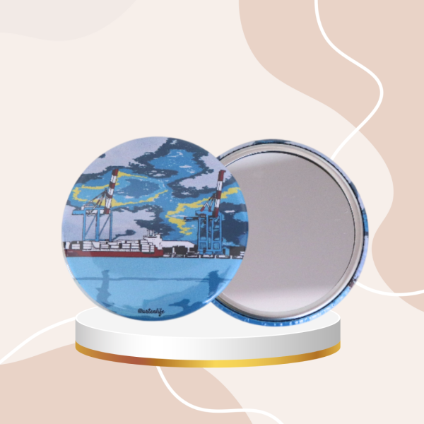 Miroir de poche Chantiers de l'Atlantique (Saint-Nazaire)